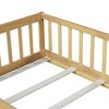 KTMBDW Twin/Full Floor Bed for Children, Sturdy Wood Montessori Bed Frame with Wood Slats, Fence & Door, Montessori Floor Bed for Girls and Boys - 4 of 4