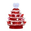 Miss Valentine Miniature 4.1" Nostalgic Ceramic LED Valentine Trees - Set of 3 - 3 of 4