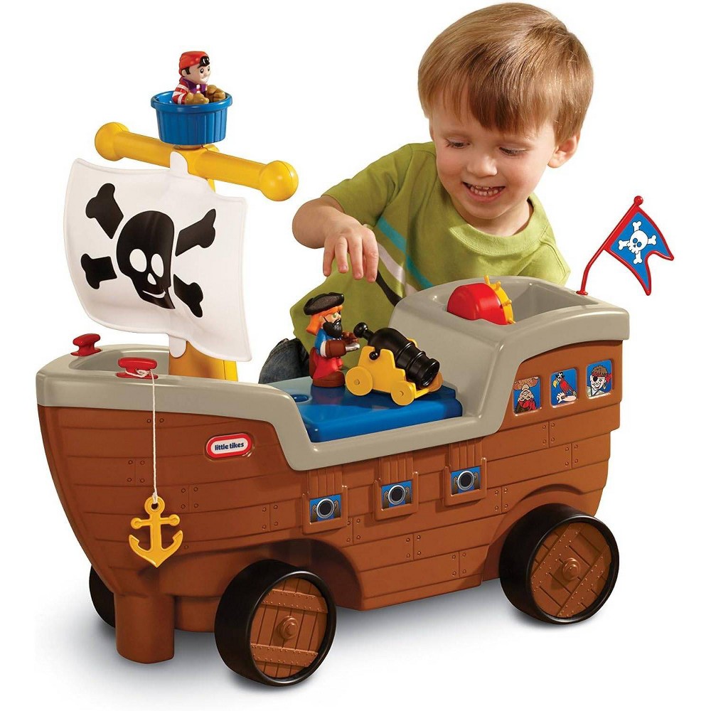 Little Tikes Play and Scoot Pirate Ship Pedal Push Riding Toy