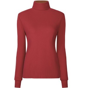 Hobemty Women's Pullover Sweater Top Long Sleeve Turtleneck Knit Tops - 1 of 4
