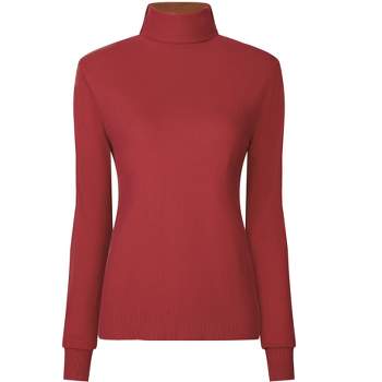 Hobemty Women's Pullover Sweater Top Long Sleeve Turtleneck Knit Tops