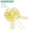 Unique Bargains Plastic Flower Ribbon Satin Gift Bow Pull Bows 12 Pcs - 2 of 4