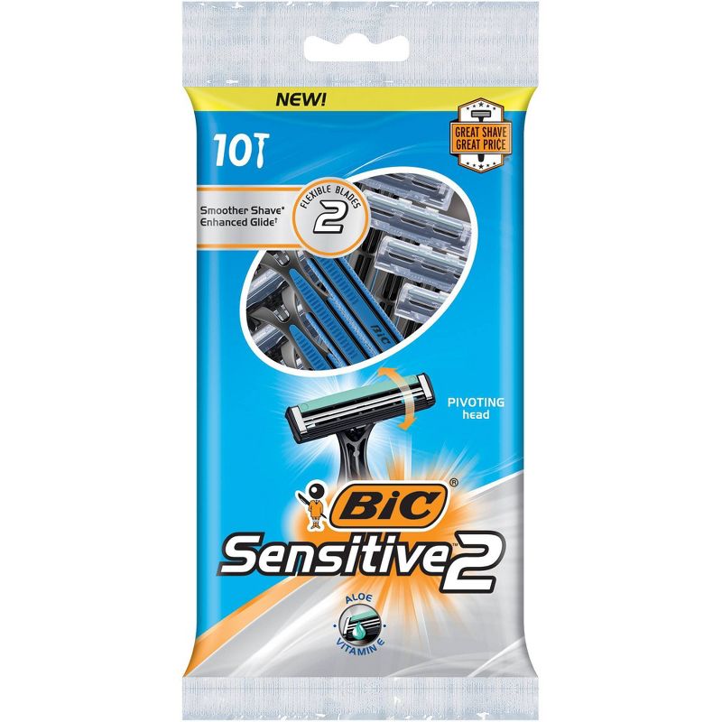 BiC Sensitive 2 Twin Blade Men&#39;s Disposable Razors - 10ct, 1 of 10