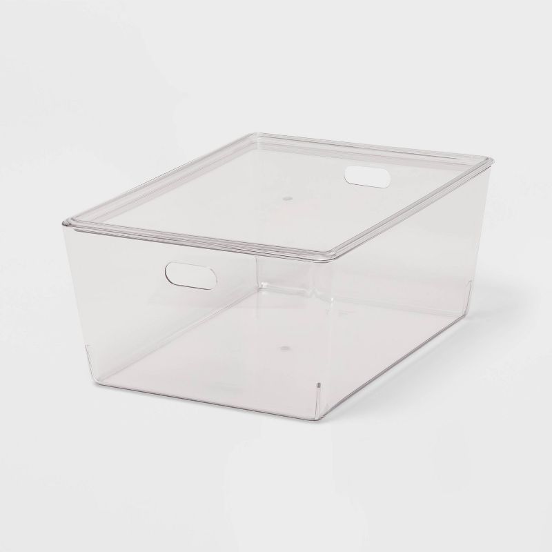 11L Stacking Clear Bin with Lid - Brightroom&#8482;, 1 of 5