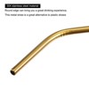 Unique Bargains Smooth Large Cocktail Juice Reusable Metal Straw 4 Pcs - 3 of 4