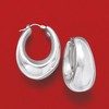 Ross-Simons Italian Sterling Silver Graduated Hoop Earrings - 3 of 4