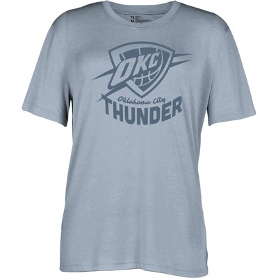 NBA Oklahoma City Thunder Women's Short Sleeve Vintage Logo Tonal Crew T-Shirt
