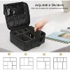 Travel Makeup Train Case Makeup Cosmetic Case Organizer Portable Artist Storage Bag with Adjustable Dividers for Cosmetics Makeup Brushes Toil - 2 of 4