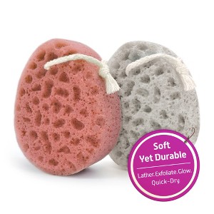 Spongentle Dual-Sided Body Sponge Loofah, Ultra Soft & Exfoliating for Gentle Daily Shower Use - 1 of 4