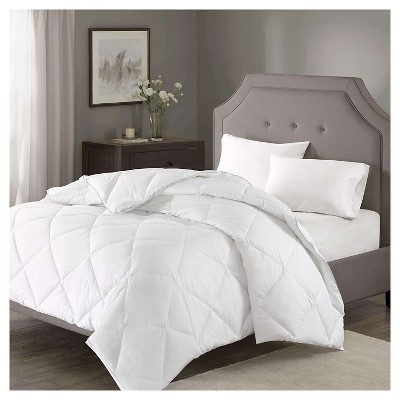 Diamond Quilting 1000 Thread Count Cotton Blend Quilted Down Alternative  Comforter (Full/Queen) White