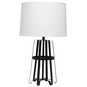Stockholm Table Lamp Oil Rubbed Bronze - Lalia Home: ETL Listed, Cotton Shade, Metal Body, 1-Way Switch - 1 of 4