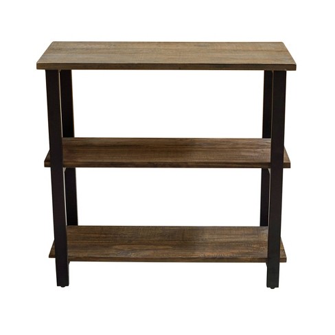 29.21 2 Tier Leo Shelf Storage or Bookshelf Wide Espresso Brown - Winsome