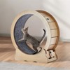 VEVOR Cat Exercise Wheel, Large Cat Treadmill Wheel for Indoor Cats, 29.5 inch Cat Running Wheel with Detachable Carpet and Cat Teaser, Beige - 2 of 4