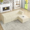 97.25" Modern Minimalist Corduroy L-Shape Modular Sectional Sofa, No Assembly Needed, 4-piece Free Combination Sofa - 2 of 4
