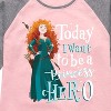 Girls' - Disney Princess - Want To Be A Her-o Shirt Tail Raglan Graphic T-shirt - 2 of 4