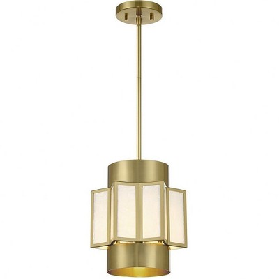 Gideon Warm Brass 3-Light Pendant with Capiz Shell