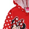 Disney Minnie Mouse Girls Zip Up Hoodie with Bow and Ears for Toddler and Big Kids - 4 of 4