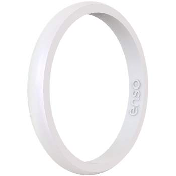 Enso Rings Bevel Thin Silicone Ring | Sky Blue | Size 6