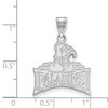 Black Bow Jewelry 10k White Gold Furman Paladins NCAA Large Pendant - 2 of 3