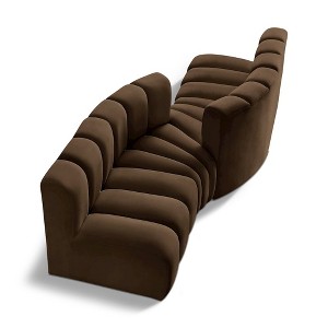 Meridian Furniture,Arc Velvet Modular Sofa - 1 of 4