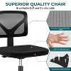 NicBex Adjustable Height  Mesh Home Office Chairs,Desk Chair with Lumbar Support and Universal Wheels for Work Study - 3 of 4