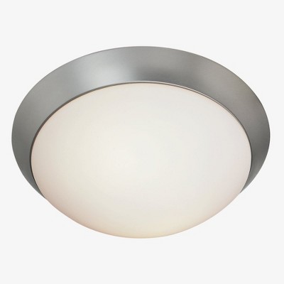 White Glass 11-inch Indoor/Outdoor Flush Mount Light