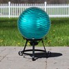 Northlight Wave Outdoor Garden Gazing Ball - 10" - Turquoise - 2 of 4