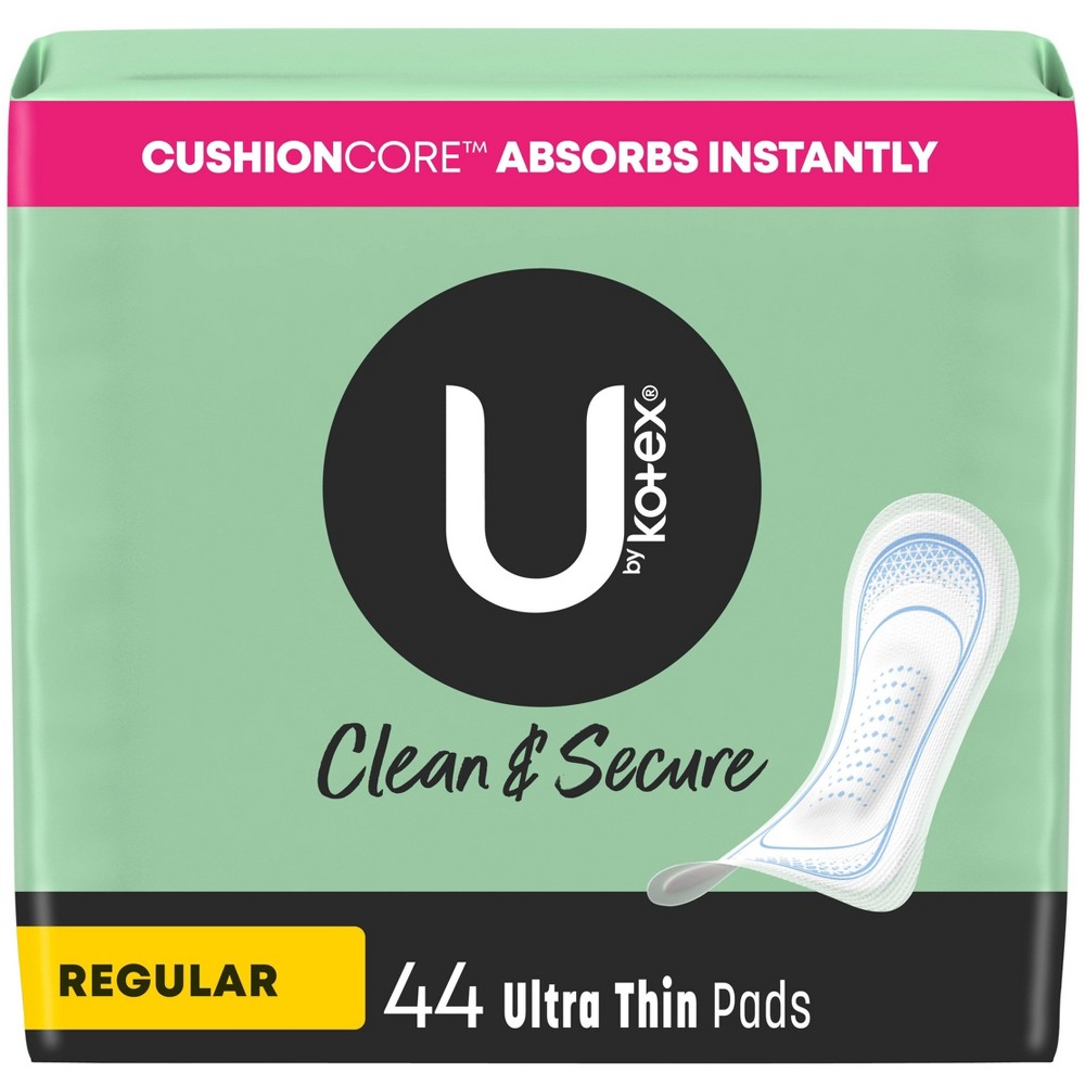 UPC 036000030044 product image for U by Kotex Clean & Secure Regular Ultra-Thin Maxi Pads - Unscented - 44ct | upcitemdb.com