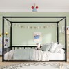 AZL1 Life Concept Beds Modern Floor Bed with Sunshade and Guardrails, Safe Low Profile House Design for Adults and Kids, Black, 77.56"*56.7"*58.27" - 4 of 4