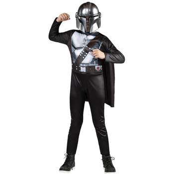 Jazwares Boys' The Mandalorian Costume - Size 4-6 - Black