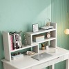 Desktop Bookshelf, Wooden Desktop Display Shelf, Desktop Organizer, Countertop Storage Shelf, Expandable - 4 of 4