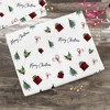 Personalization Mall Watercolor Christmas Icons Wrapping Paper Roll - 3 of 4