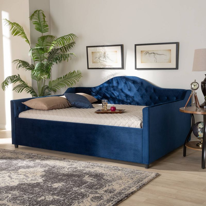 Perry Velvet Daybed - Baxton Studio, 5 of 9