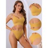 Allegra K Women's Bra and Underwear Sets with Ribbed Comi Fitness Tank and High-Waisted Brief Panties - 3 of 4