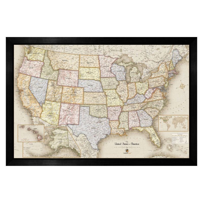 Home Magnetics Standard US Map - Tan, 1 of 4