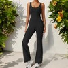 Anna-Kaci Active Women's Seamless Flared Bodysuit with Scoop Neck for Activewear - 4 of 4