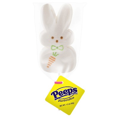 Peeps Easter White Marshmallow Bunny Lollipop - 1.5oz