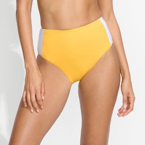 Lands' End Women's Seamed High Waisted Bikini Bottoms - 1 of 4