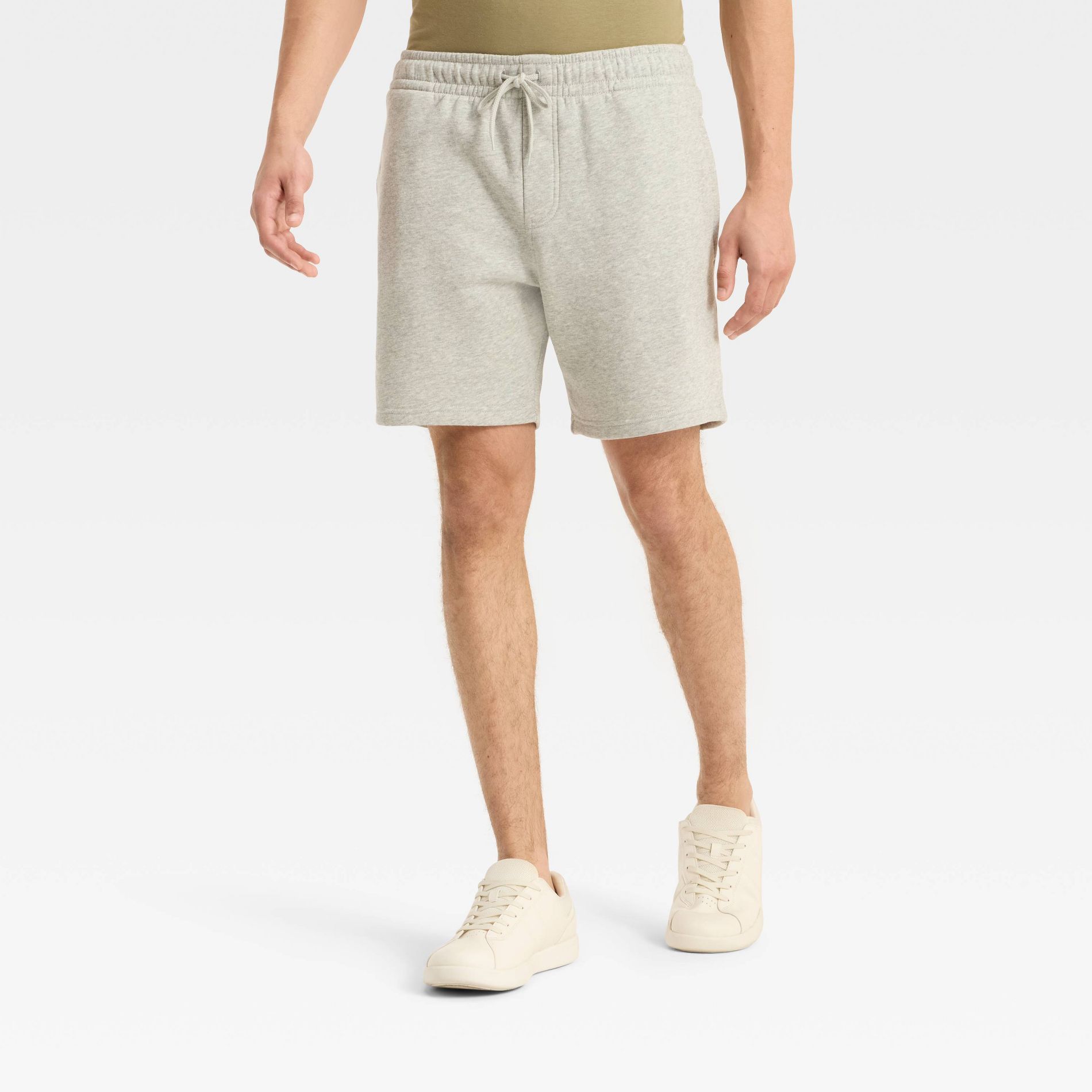 Men's 7" Ultra Soft Fleece Shorts - Goodfellow & Co™ Light Gray XXL