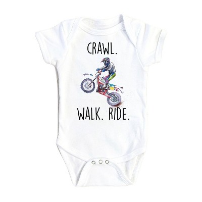 Dirt Bike Crawl - Baby Boy Girl Clothes Infant Onesie® Funny Cute Newborn GS1