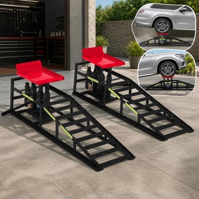 Hydraulic Car Ramps, 11,060 lb Capacity, Adjustable 9–15 in Lift Height ...