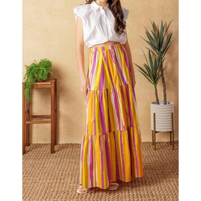 Women's Sunset Summer Maxi Skirt - FLYING TOMATO