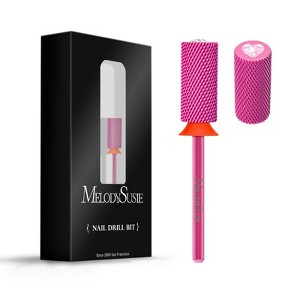 MelodySusie Large Barrel 3/32'' Tungsten Carbide Nail Drill Bit, Crystal Top Heart Shape, for Fast Remove Acrylic Gel, Cuticle Gel Polishing - 1 of 4