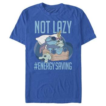 Men's Lilo & Stitch Not Lazy, Saving Energy T-Shirt