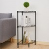 350 X 350 X H800 3 Tier Corner Shelf Rustic Display Storage Shelves For Bedroom Living Room Office Kitchen - 3 of 4