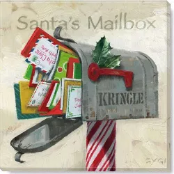 Sullivans Darren Gygi Santa's Mailbox Canvas, Museum Quality Giclee Print, Gallery Wrapped, Handcrafted in USA 9"W Gray