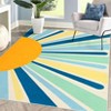 Area Rug for Living Room Machine Washable Modern Sun Rug - 2 of 4