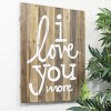 VIP Wood 35 in. Brown Love You More Sign - 2 of 4