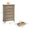 5 Drawer Dresser for Bedroom, 48" Tall Wood Dresser & Chests of Drawers with Deep Drawers - 4 of 4