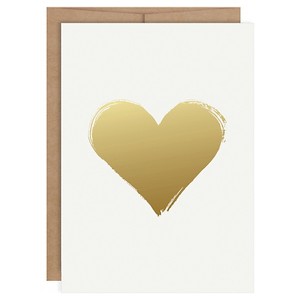 Inklings Paperie Heart Gold Foil Art Card
